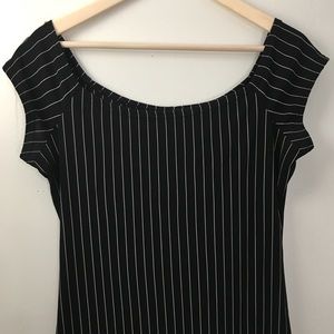 Pinstripe Body Con Dress
